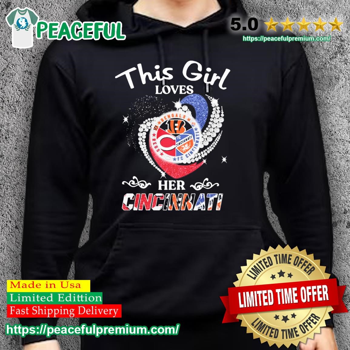 Peace love Cincinnati Bengals shirt, hoodie, sweater, long sleeve and tank  top