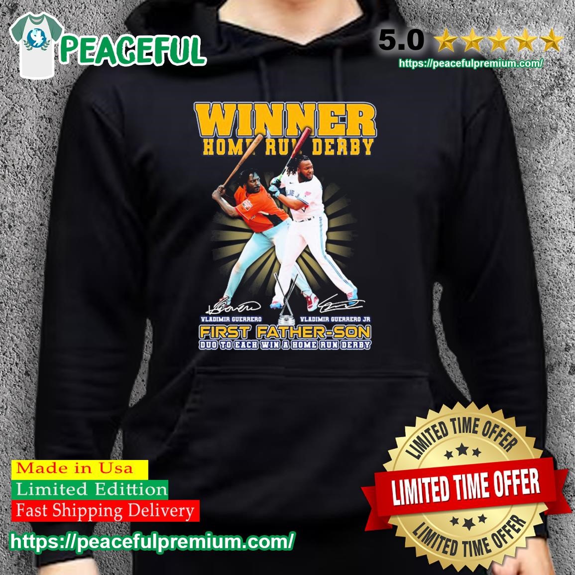 Winner Home Run Derby First Father-Son Vladimir Guerrero Vladimir Guerrero  Jr. signature shirt, hoodie, sweater, long sleeve and tank top