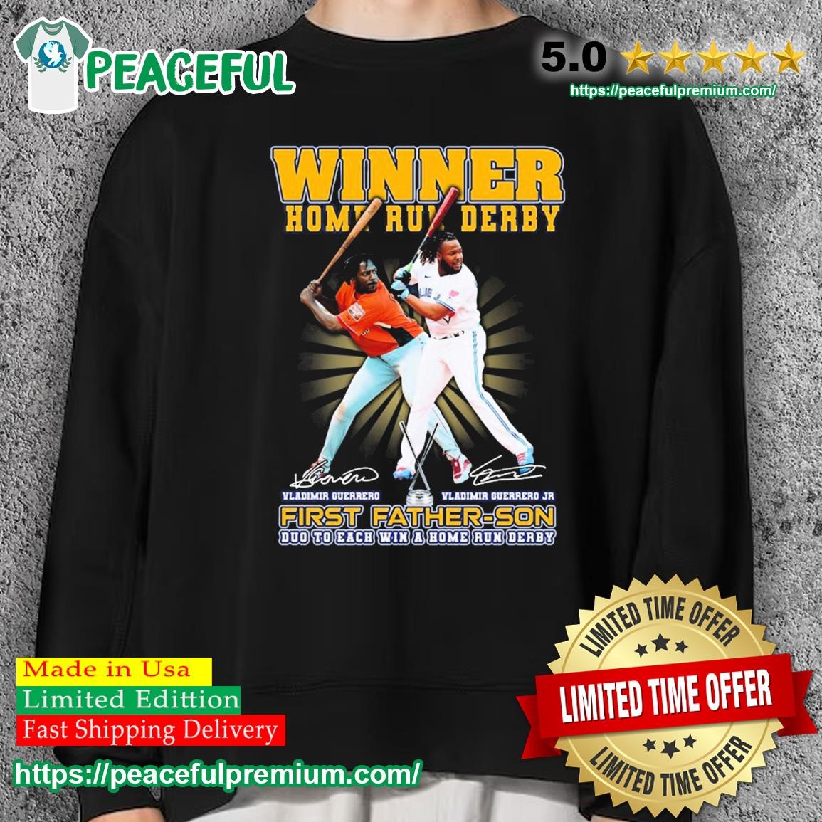 Winner Home Run Derby First Father-Son Vladimir Guerrero Vladimir Guerrero  Jr. signature shirt, hoodie, sweater, long sleeve and tank top