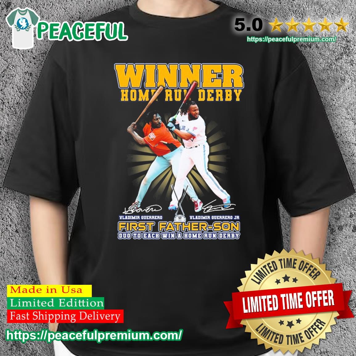 Winner Home Run Derby First Father-Son Vladimir Guerrero Vladimir Guerrero  Jr. signature shirt, hoodie, sweater, long sleeve and tank top