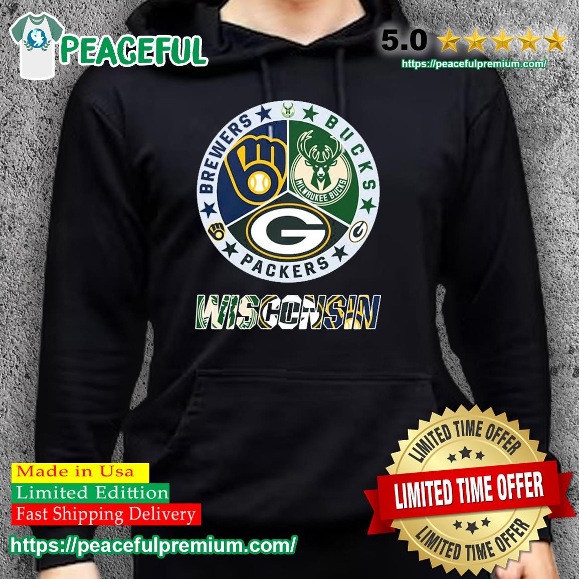 Green Bay Packers Milwaukee Bucks 2 teams sports mix logo shirt, hoodie,  sweater, long sleeve and tank top