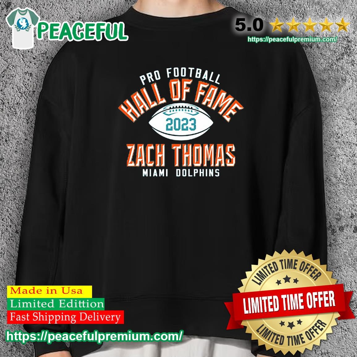 Official zach Thomas Miami Dolphins Pro Football Hall Of Fame 2023 shirt,  hoodie, sweater, long sleeve and tank top