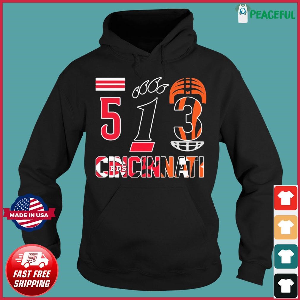 513 cincinnati sports teams logo reds and bengals shirt, hoodie