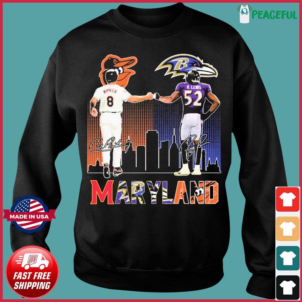 Official maryland Cal Ripken Ray Lewis Signatures Shirt, hoodie