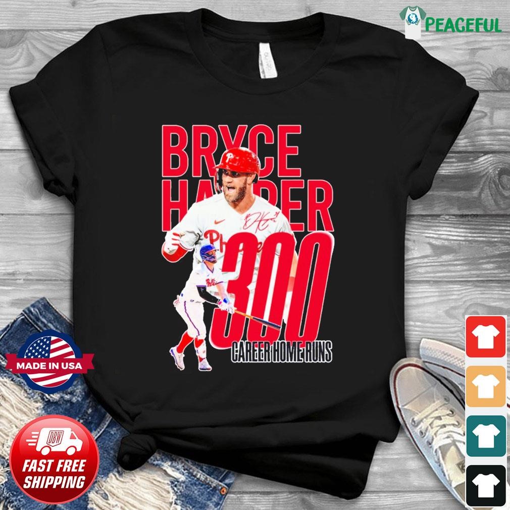 Bryce Harper 300 Career Home Runs Signature Shirt, hoodie, sweater, long  sleeve and tank top