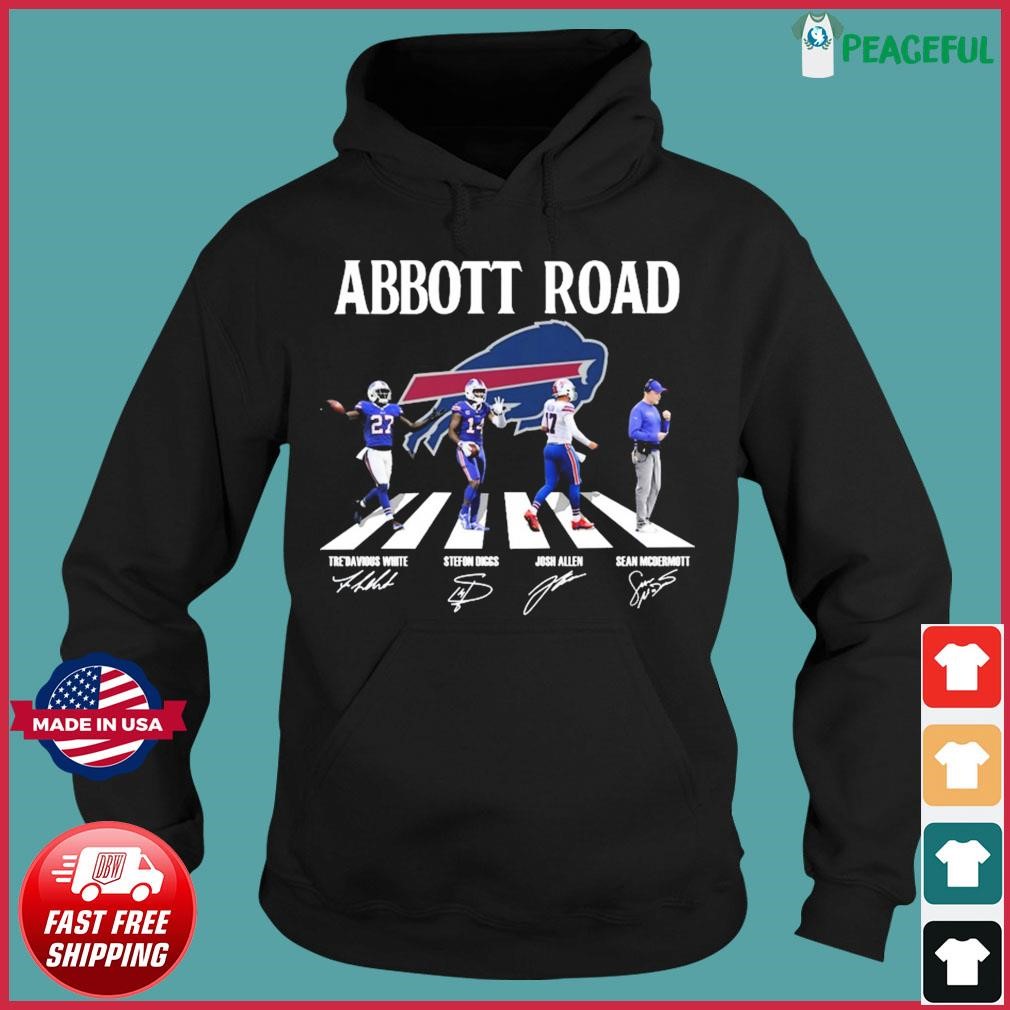 Buffalo Bills Abbott Road White Diggs Allen And Mcdermott Signatures Shirt,  hoodie, sweater, long sleeve and tank top