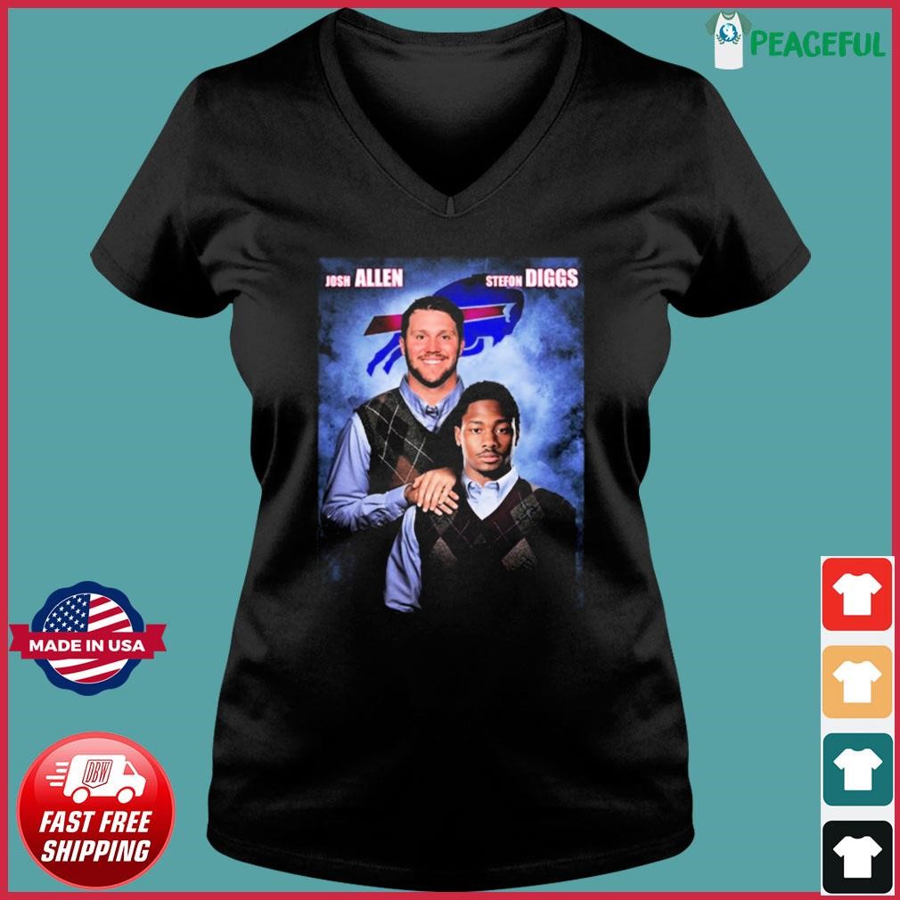 Buffalo Bills Brothers Josh Allen And Stefon Diggs shirt Ladies V-neck Tee.jpg