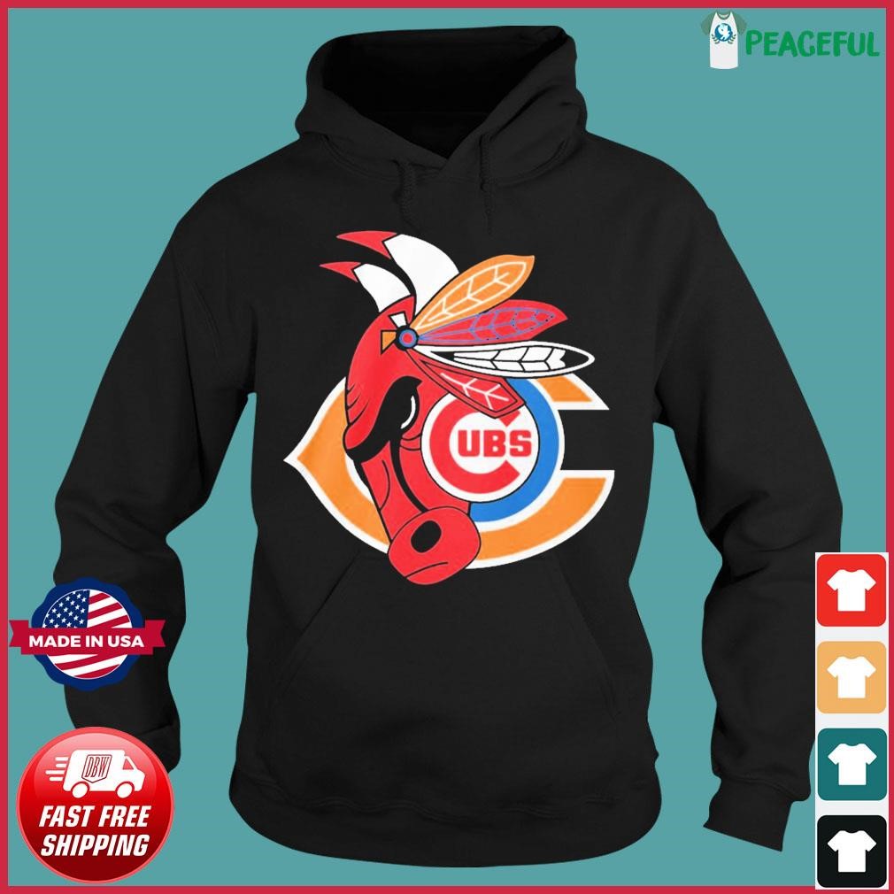 Chicago Cubs Bulls Bears And Blackhawks Logo Shirt, hoodie