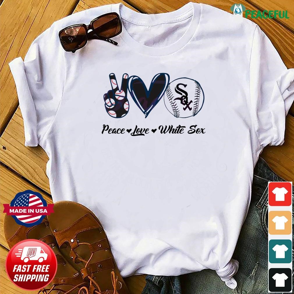 Chicago White Sox Peace Love White Sox Baseball Shirt, hoodie, sweater,  long sleeve and tank top