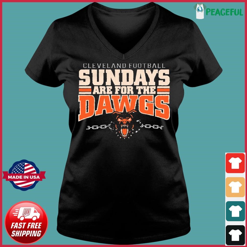 : Sundays are for The Dawgs Cleveland Football Mens Shirt (Brown,  L) : Clothing, Shoes & Jewelry