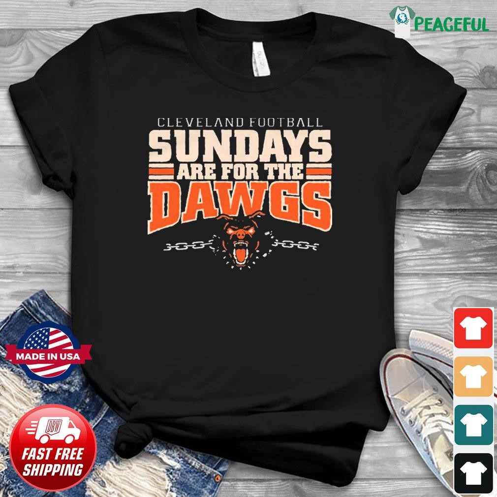 : Sundays are for The Dawgs Cleveland Football Mens Shirt (Brown,  L) : Clothing, Shoes & Jewelry