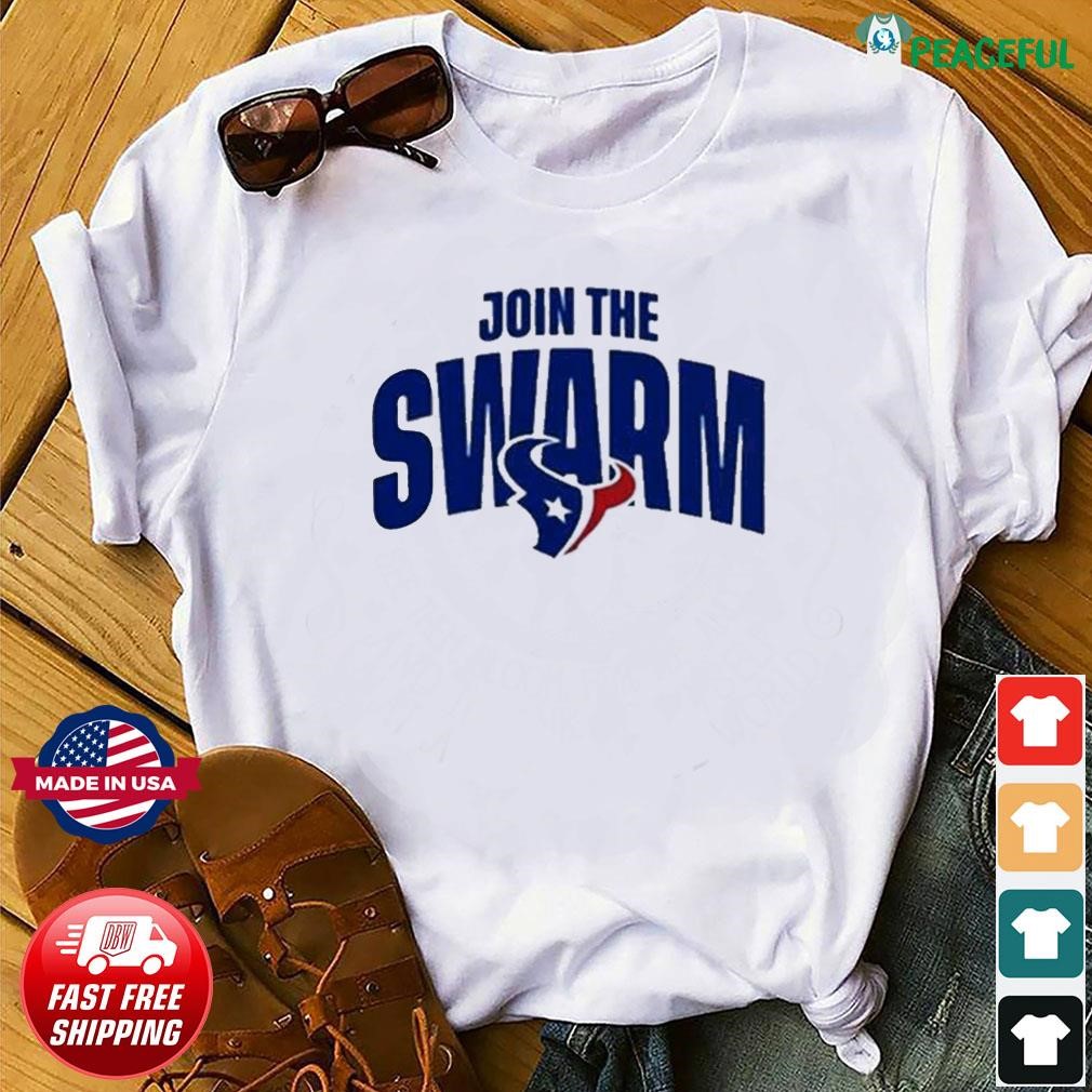 Official texans team join the swarm houston texans T-shirt, hoodie, tank  top, sweater and long sleeve t-shirt