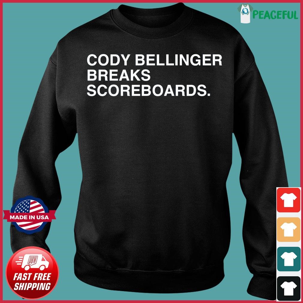 Cody Bellinger Breaks Scoreboards TShirt Hoodie Tank-Top Quotes