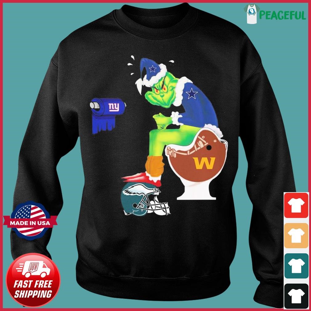 Grinch Santa Dallas Cowboys toilet sweater, shirt and longsleeve tee