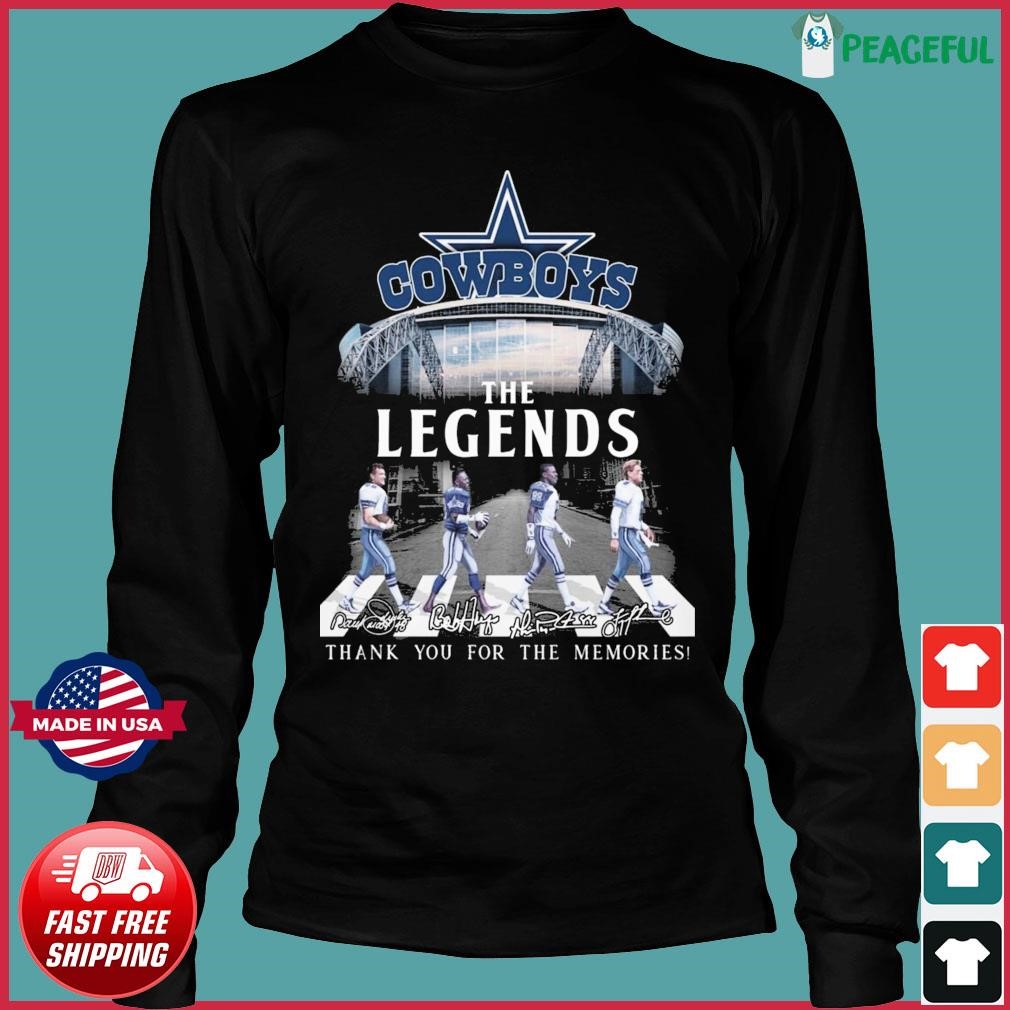 Awesome The Dallas Cowboys The Legend Of player Abbey Road Signatures photo  design T-shirt, hoodie, sweater, long sleeve and tank top