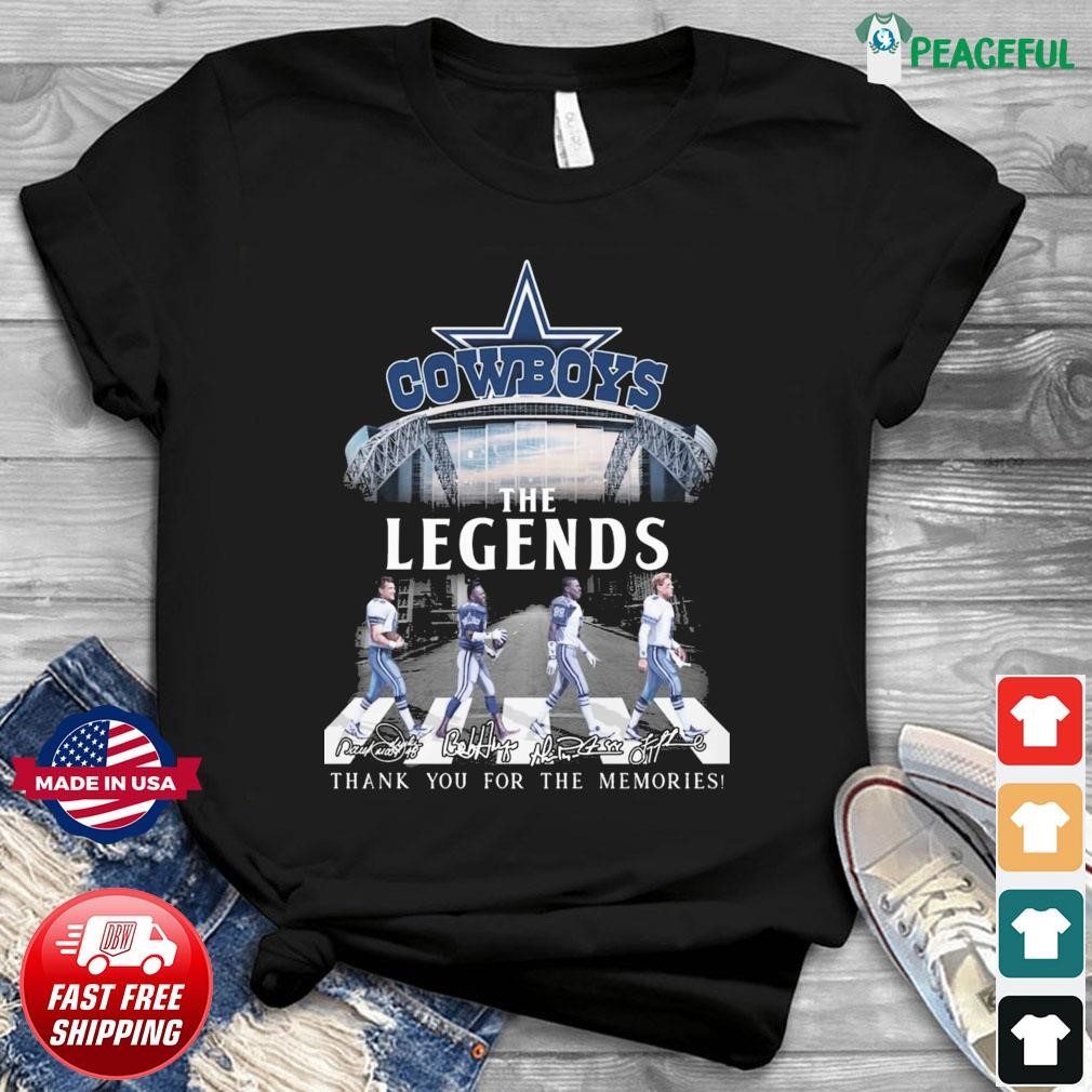 Dallas Cowboys Legends Thank You For The Memories Signatures t-shirt,  hoodie, sweater, long sleeve and tank top