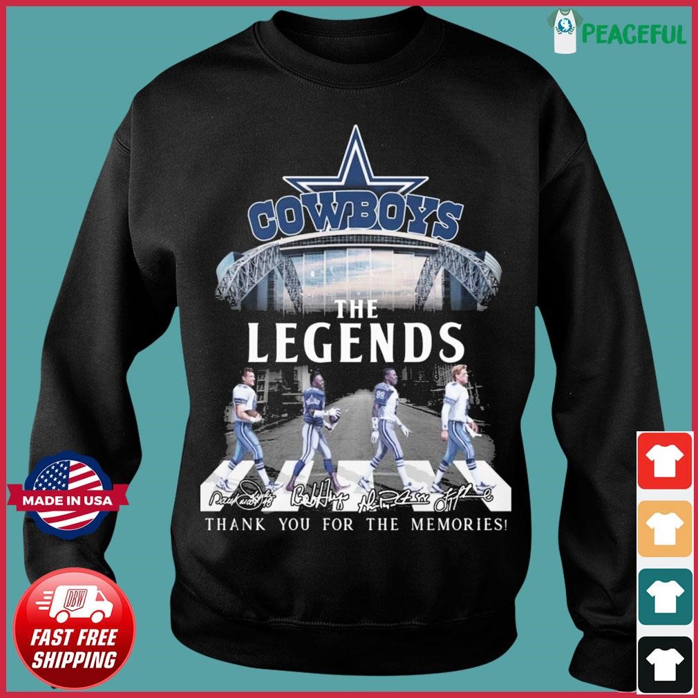 Awesome The Dallas Cowboys The Legend Of player Abbey Road Signatures photo  design T-shirt, hoodie, sweater, long sleeve and tank top