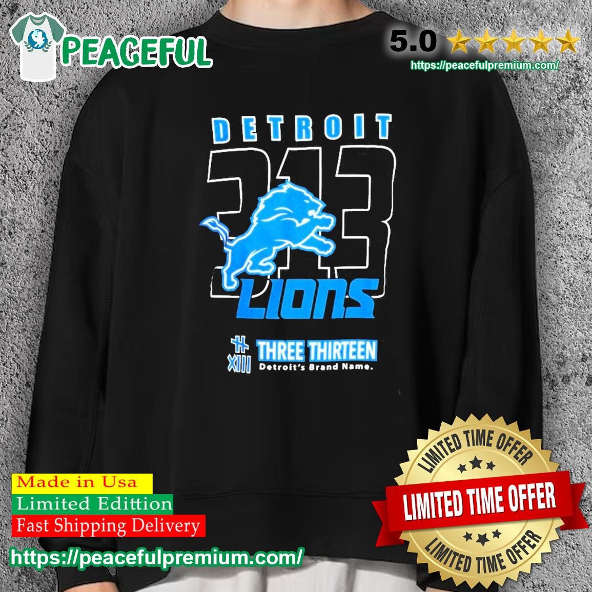Detroit Lions 313 Three Thirteen Area Code Shirt, hoodie, sweater, long  sleeve and tank top