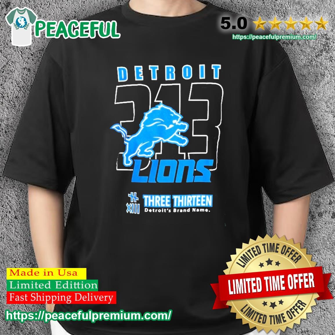 Detroit Lions 313 Three Thirteen Area Code Shirt, hoodie, sweater, long  sleeve and tank top