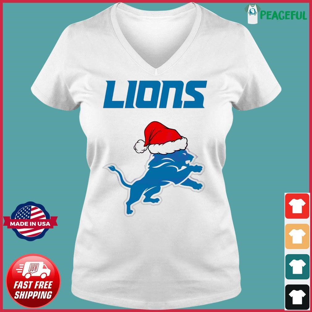 Detroit Lions Christmas Logo T-Shirts, hoodie, sweater, long