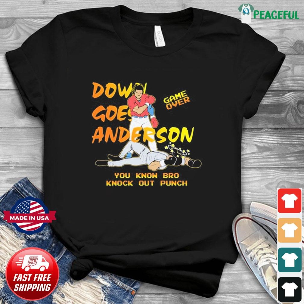 Down Goes Anderson Game Over Knockout Punch Shirt