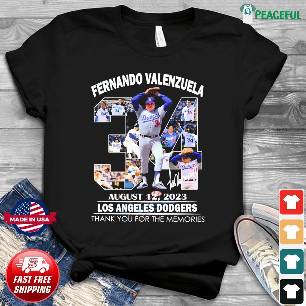 Official fernando Valenzuela august 12,2023 Los Angeles Dodgers