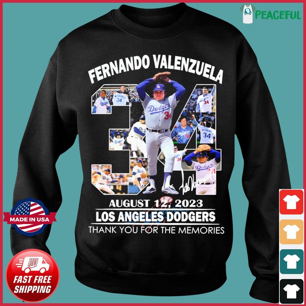Fernando Valenzuela August 12, 2023 Los Angeles Dodgers Thank You