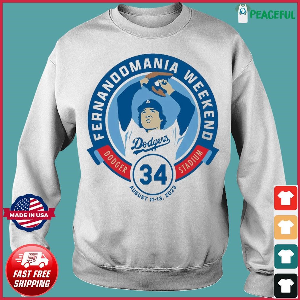 Official Number 34 Fernandomania Los Angeles Dodgers Fernando Valenzuela  Shirt, hoodie, sweater, long sleeve and tank top