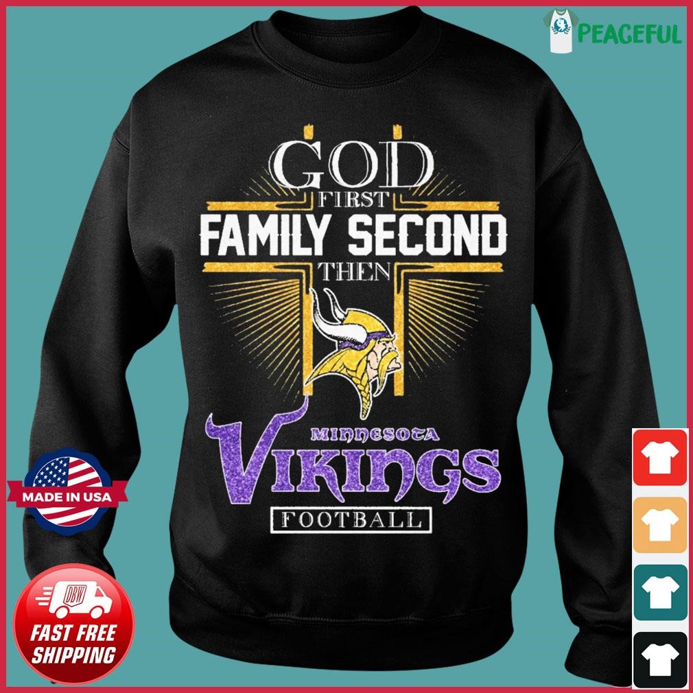 God First Family Second Tahen Minnesota Vikings Football Diamonds