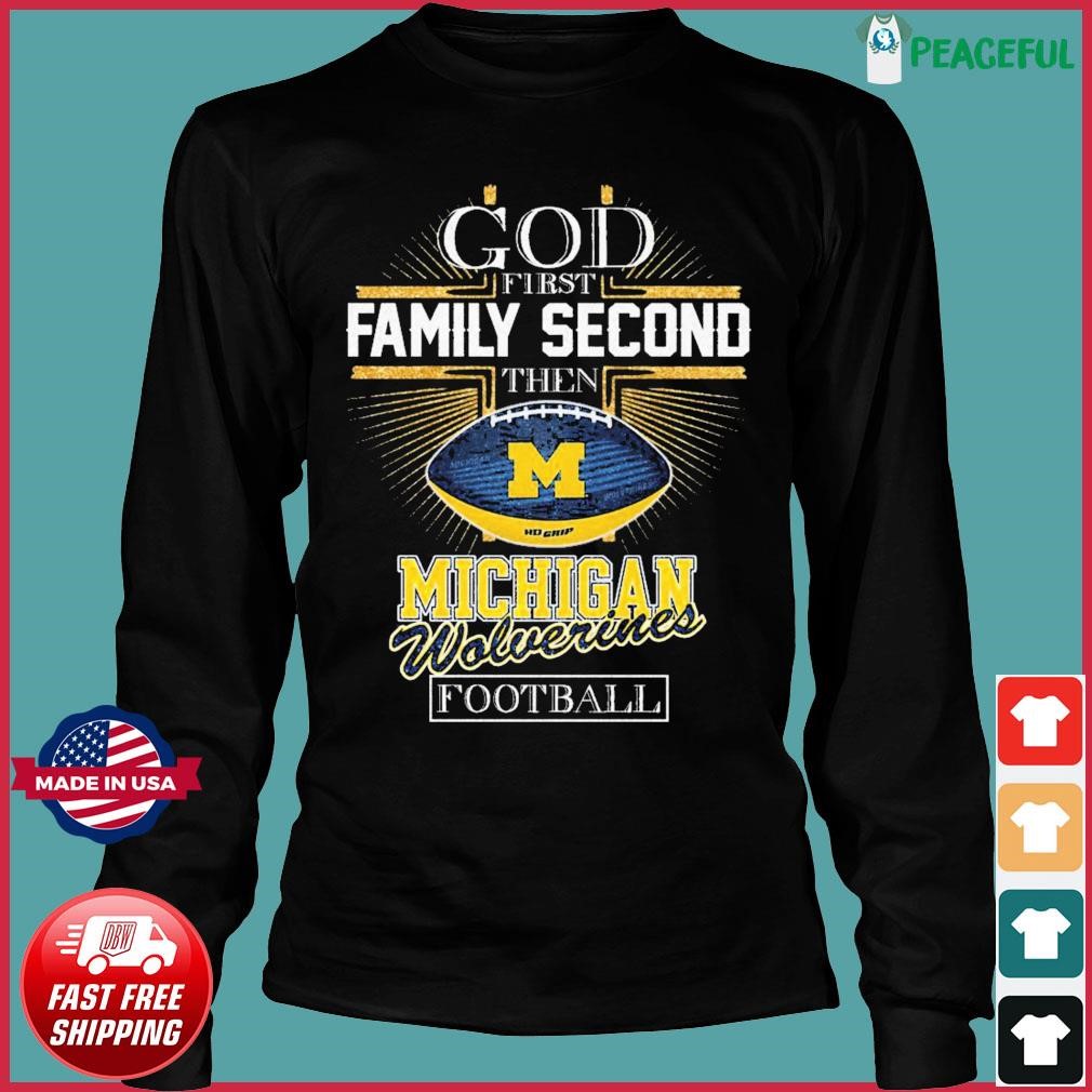 God First Family Second Then Detroit Lions Football T-Shirt - TeeNaviSport