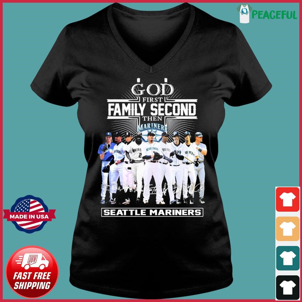 God First Family Second Then Seattle Mariners Baseball Signatures