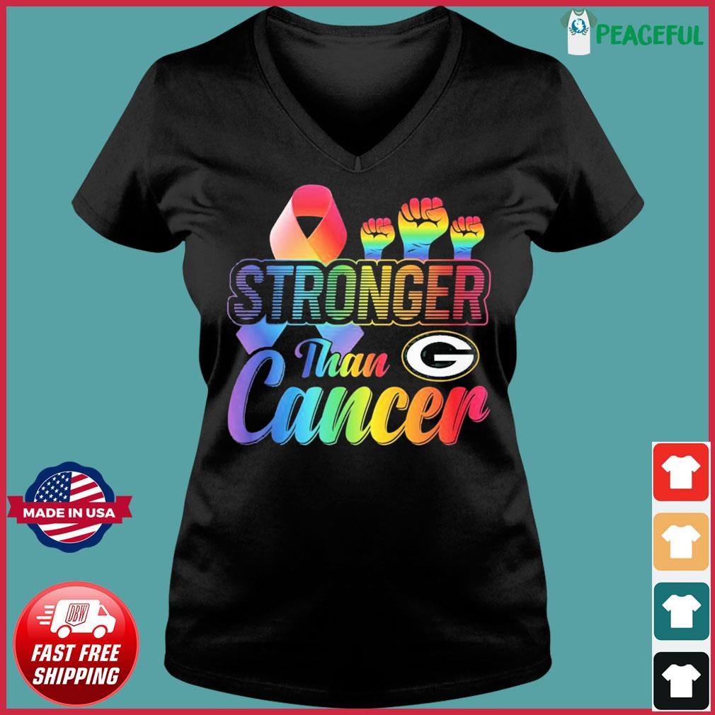 Green Bay Packers Stronger Than Cancer Shirt