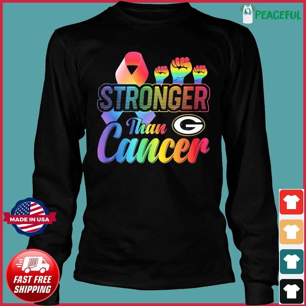 Green Bay Packers stronger than cancer shirt - Dalatshirt