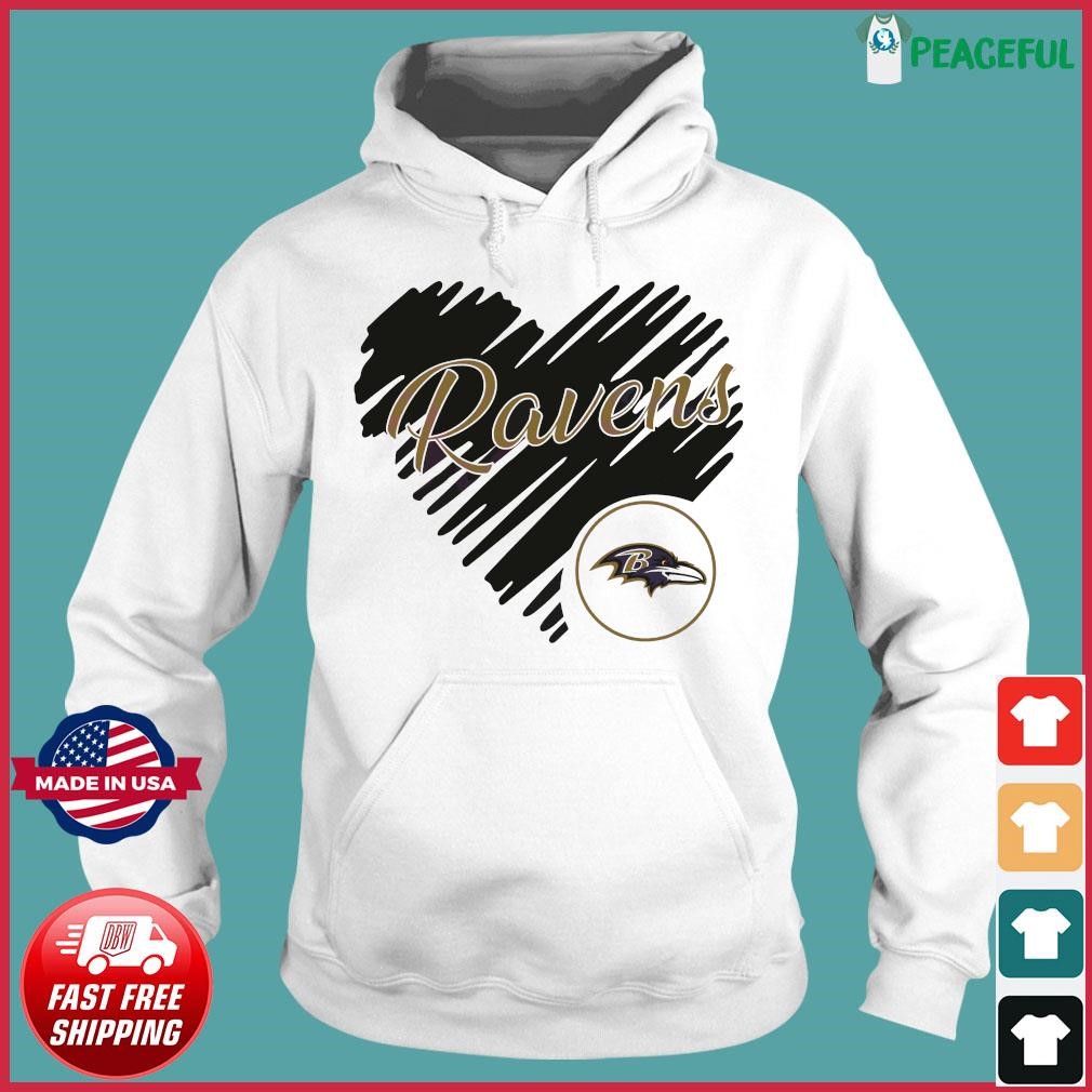 Heart Baltimore Ravens NFL Logo shirt, hoodie, sweater, long sleeve and  tank top