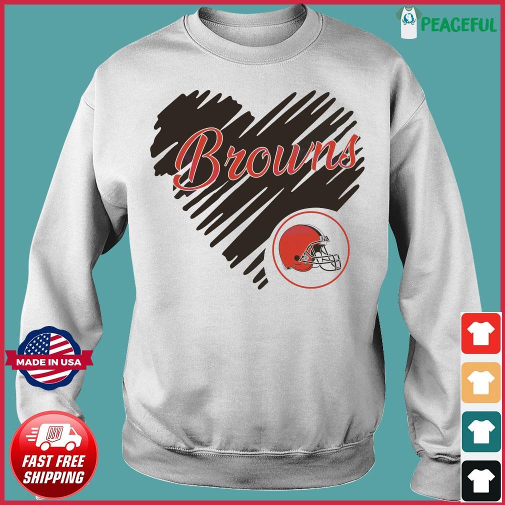 Heart Cleveland Browns NFL Team Logo shirt, hoodie, sweater, long