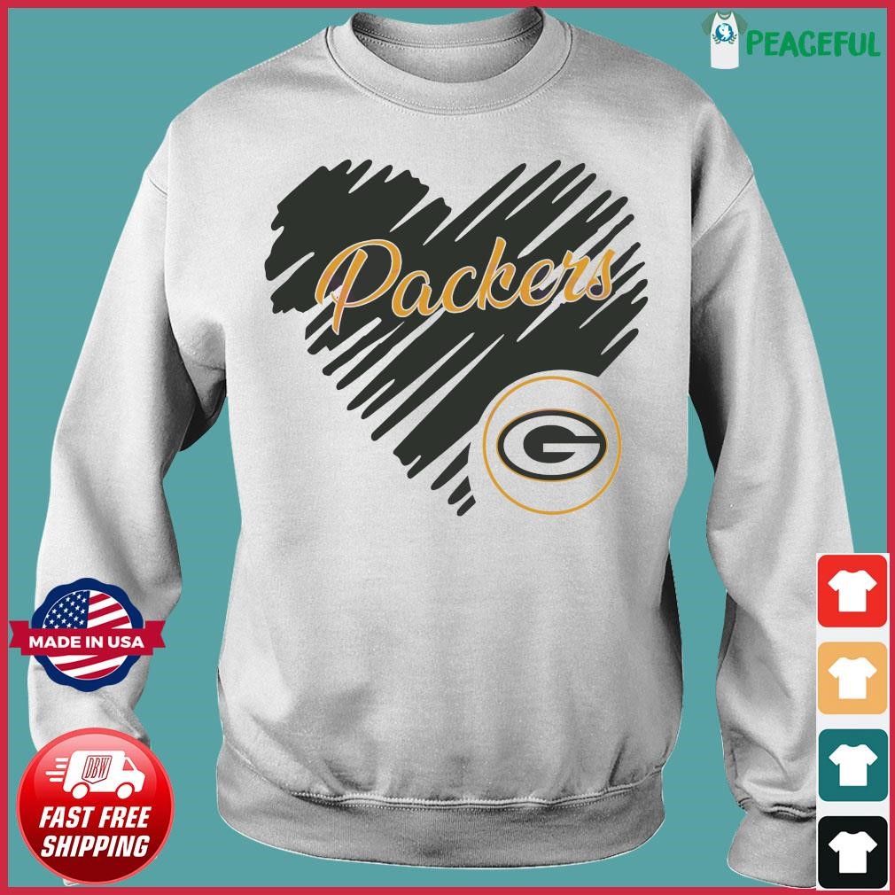 Heart Green Bay Packers NFL Logo shirt, hoodie, longsleeve, sweatshirt,  v-neck tee