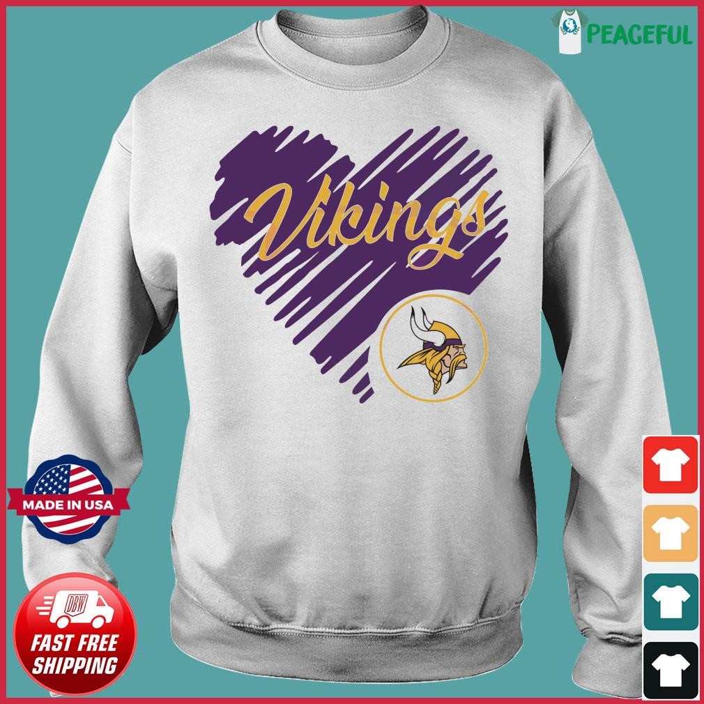 Heart Minnesota Vikings NFL Team Shirt, hoodie, sweater, long sleeve and  tank top