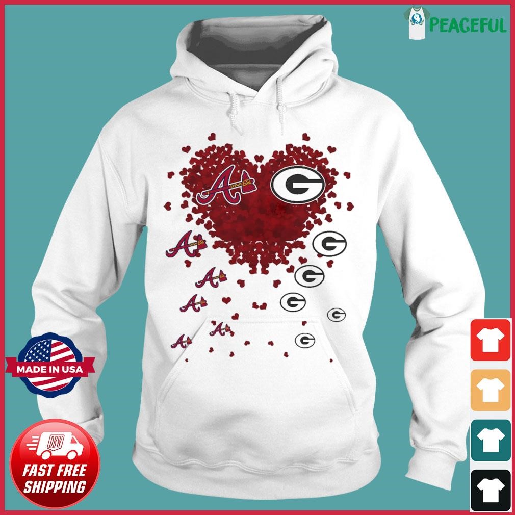 Heart Atlanta Braves vs Georgia Bulldogs shirt, hoodie, sweater, long  sleeve and tank top