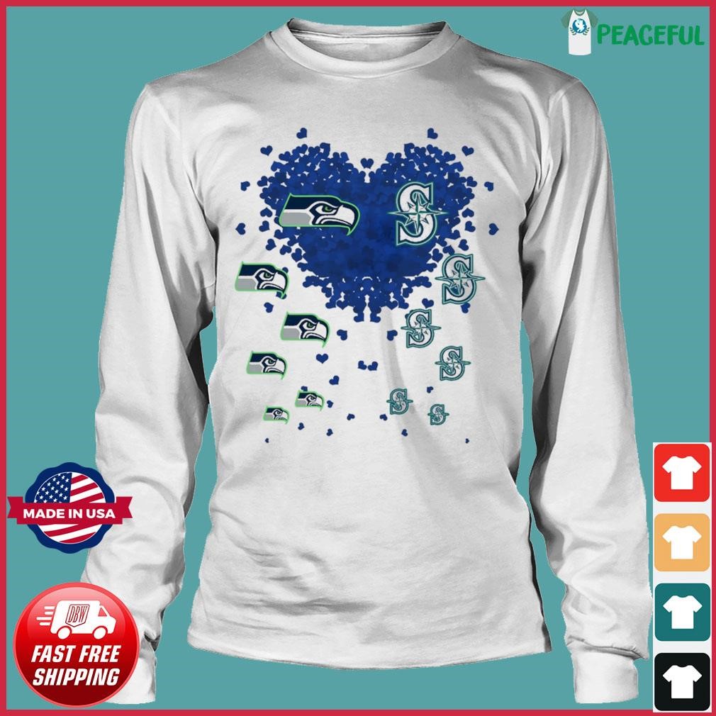 Hearts Seattle Seahawks And Seattle Mariners Shirt, hoodie