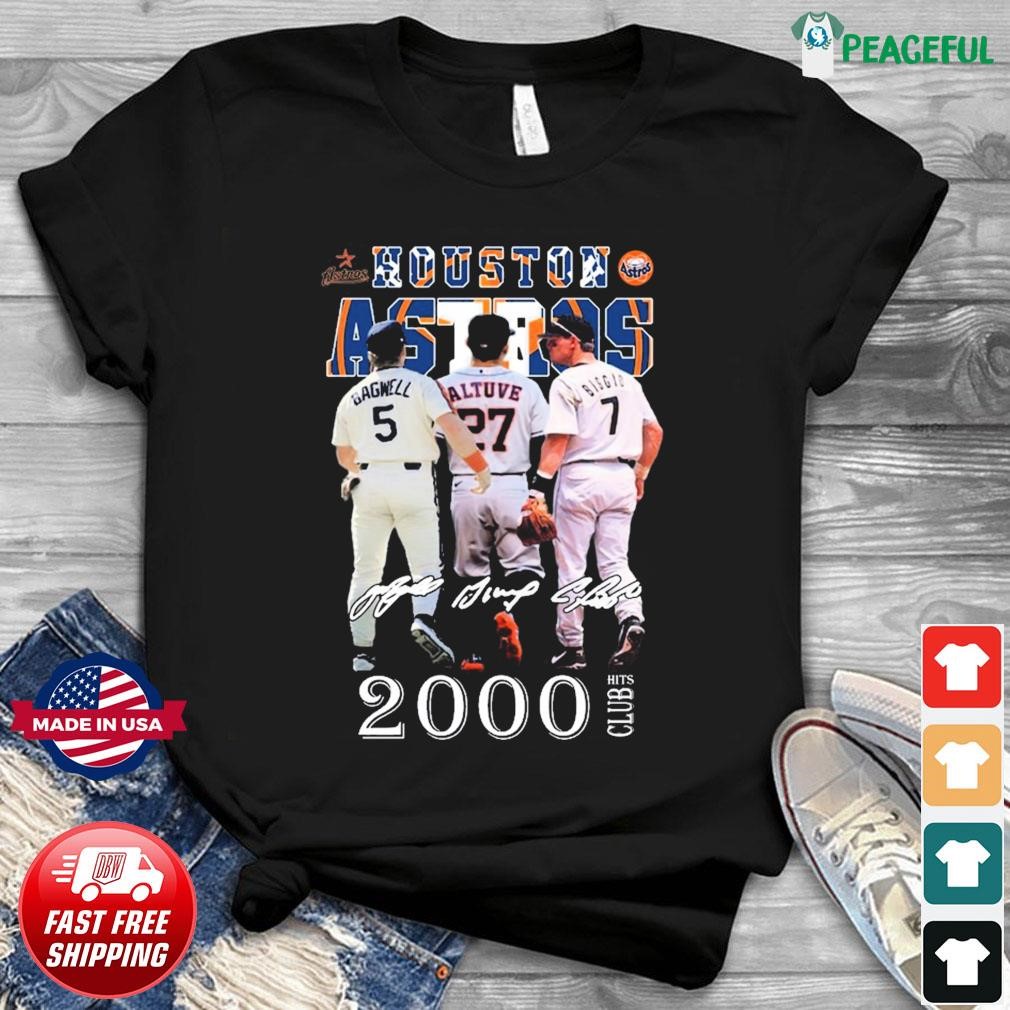 Houston Astros 2000 club hit T Shirt -  Worldwide Shipping