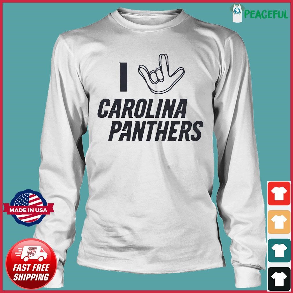 I Love Sign Carolina Panthers Shirt, hoodie, sweater, long sleeve