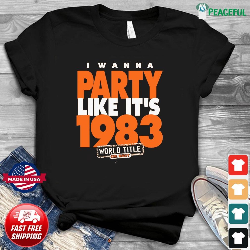 Baltimore Orioles Baseball T-shirt Party Like It's 1983 Number 1