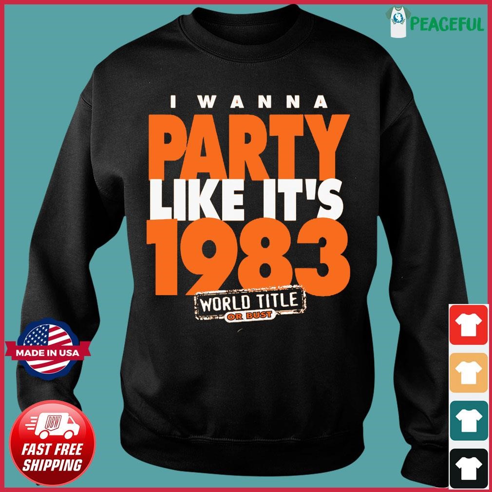 Baltimore Orioles Baseball T-shirt Party Like It's 1983 Number 1