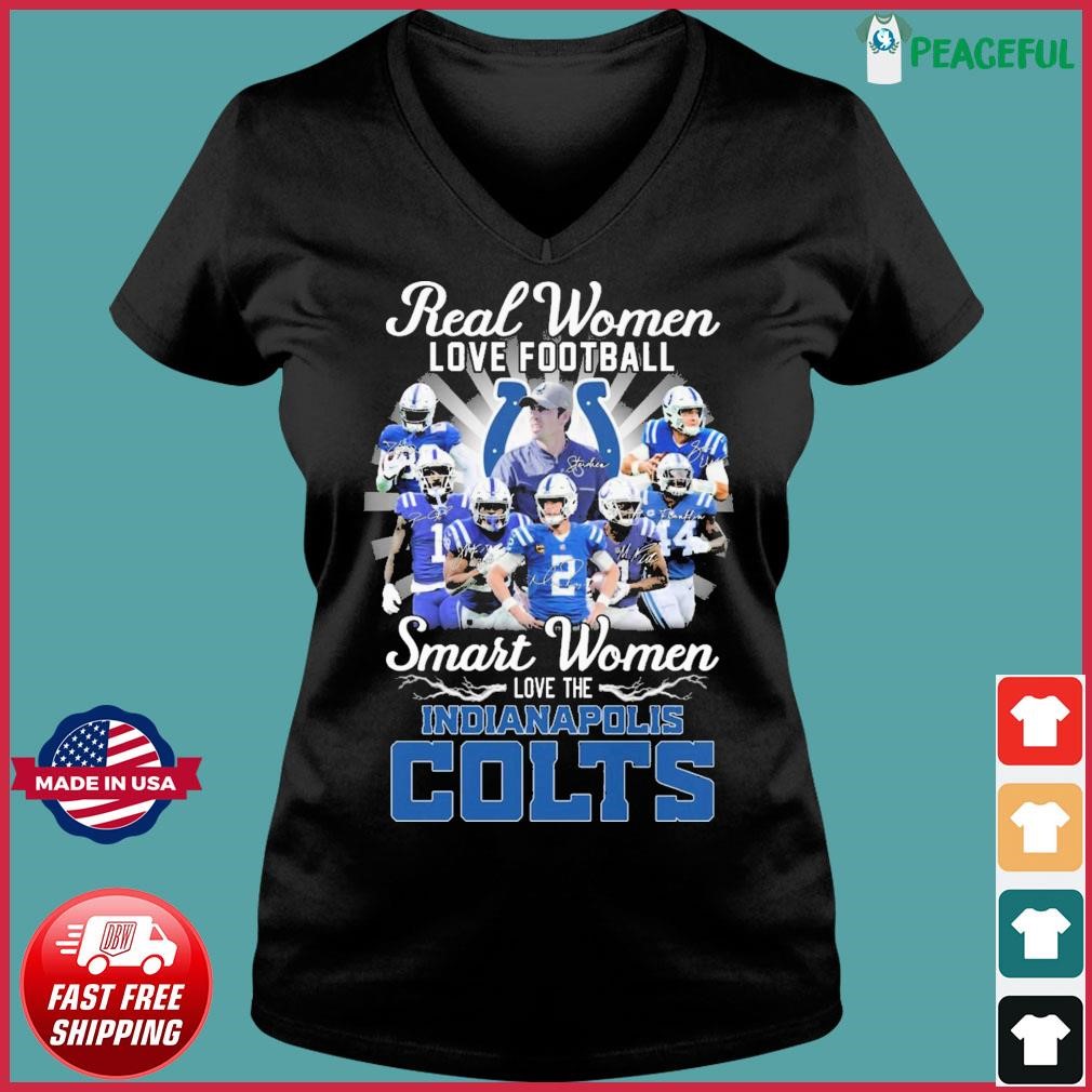 Indianapolis Colts NFL Shirt V-Neck Short Sleeve Tee, Blue Women's M NEW