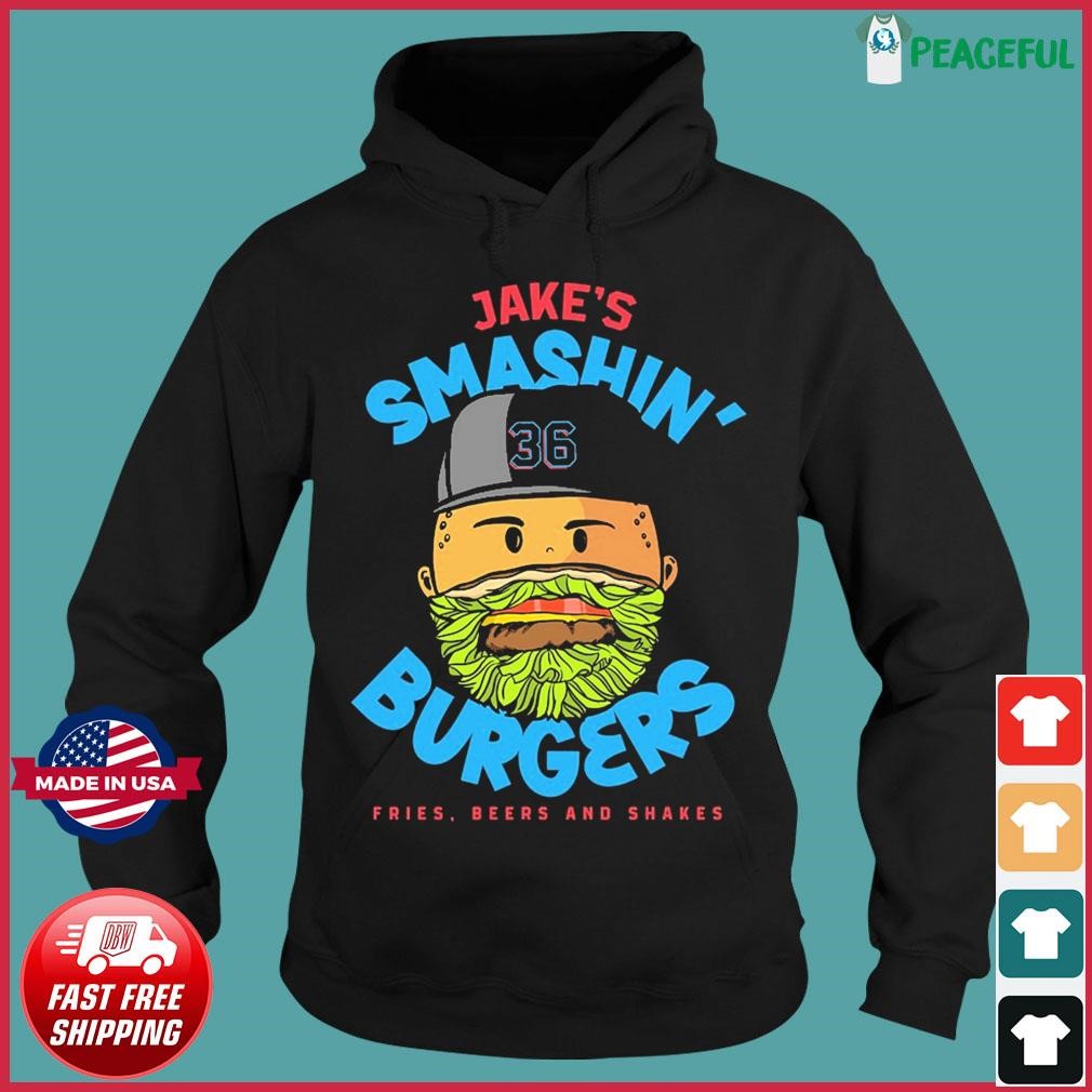 Trending miamI marlins jake burger #36 smashin' burgers fries beers and  shakes Shirt - Limotees