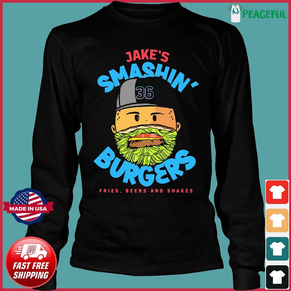 Jake Burger Smashin' Burgers Fries Beers And Shakes Shirt, hoodie, sweater,  long sleeve and tank top