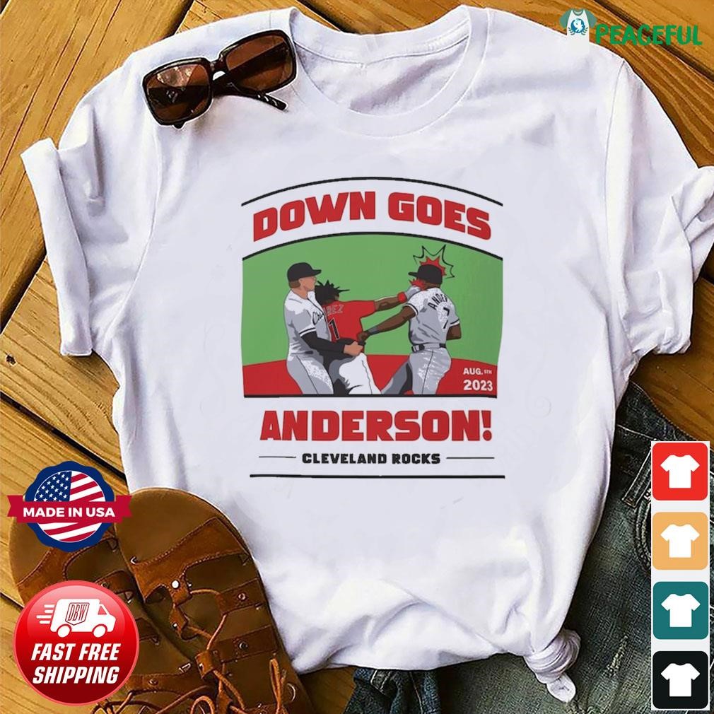 Down Goes Anderson Shirt Jose Ramirez Vs Tim Anderson Shirt Funny