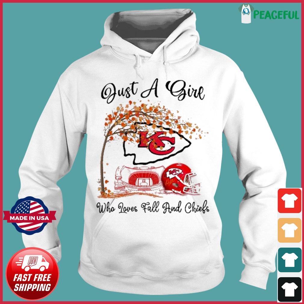 Original Just A Girl Who Loves Fall And Chiefs T-shirt,Sweater, Hoodie, And  Long Sleeved, Ladies, Tank Top