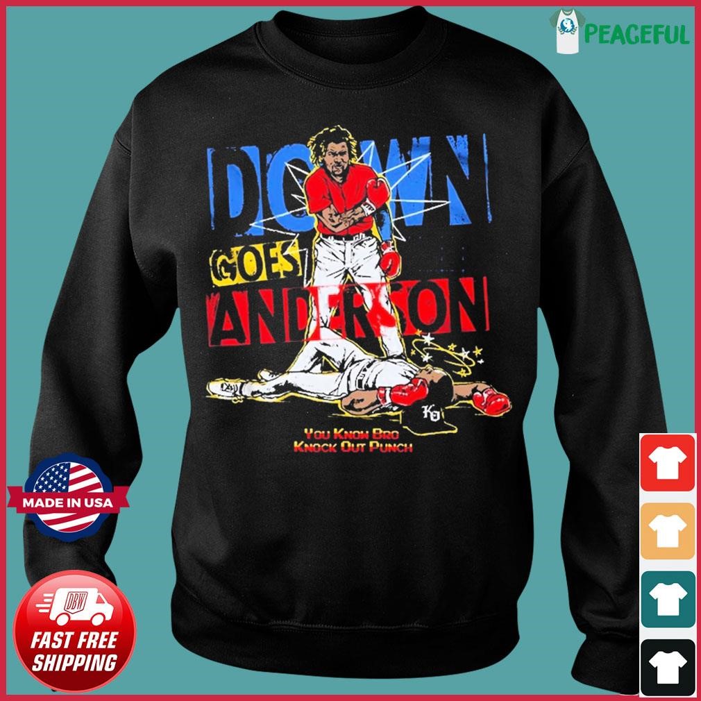 HOT - Down Goes Anderson Shirt Jose Ramirez knockout punch Funny T