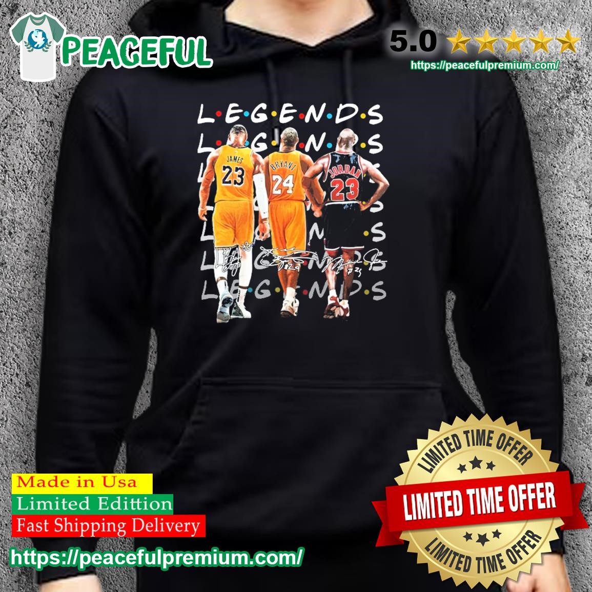 Official Kobe Bryant Michael Jordan and LeBron James Legends Friends  Signatures 2022 Shirt, hoodie, sweater, long sleeve and tank top
